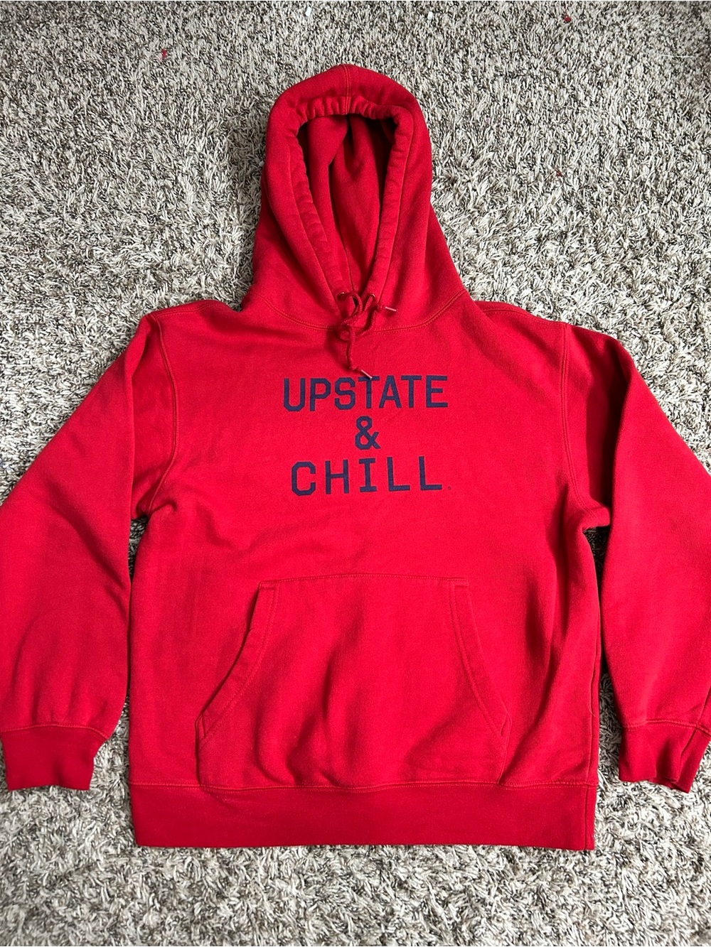 Hamilton & Adams The Linear: Upstate & Chill Hoodie Red Pullover Unisex Sz M